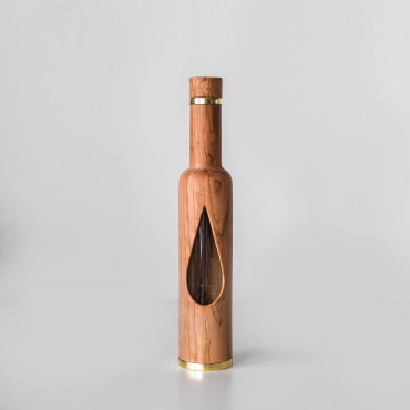 Olive wood Bottle Without Content - Olive Drop Design - 250 ml